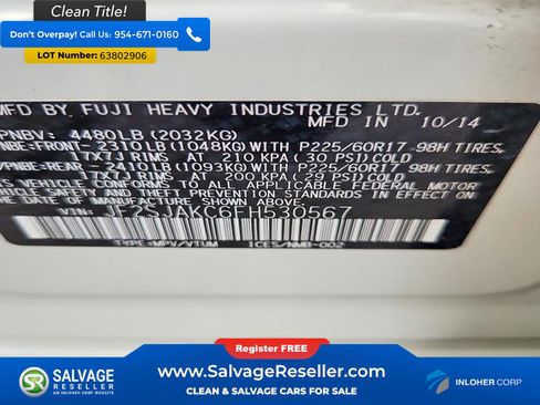 Used 2015 Subaru Forester 2.5i Limited AWD/4WD image 17