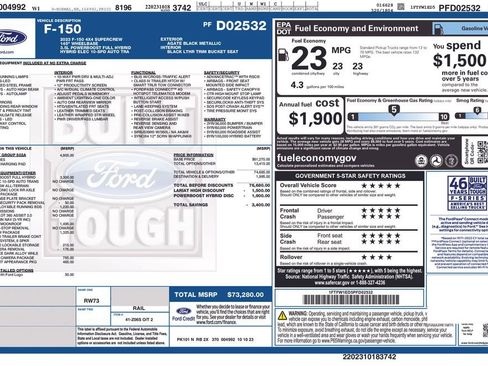 Used 2023 Ford F150 Lariat w/ Equipment Group 502A High image 2