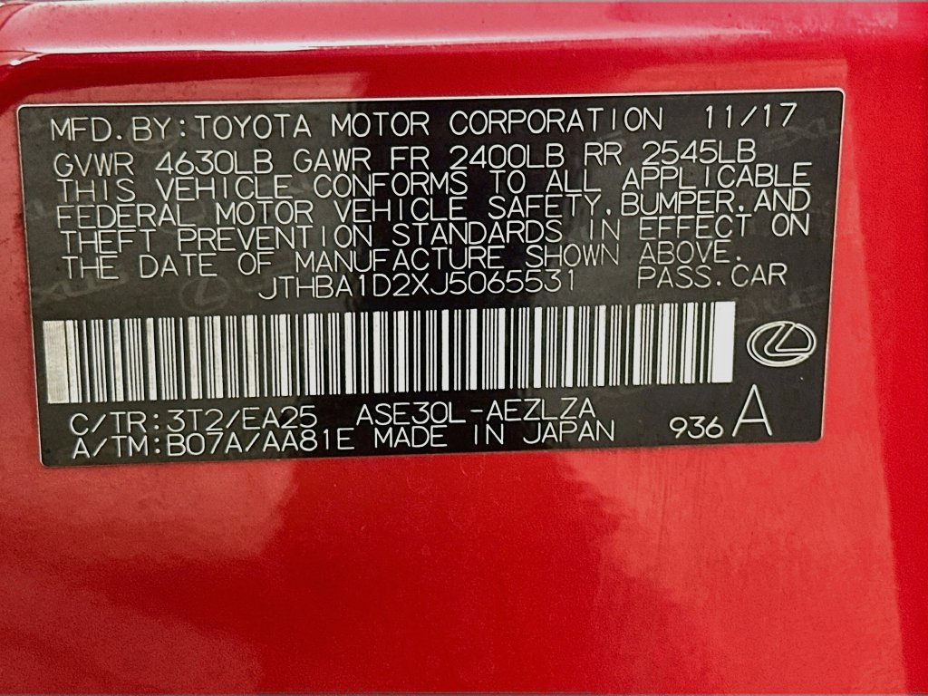 Used 2018 Lexus IS 300 F Sport w/ F Sport Package RWD image 39
