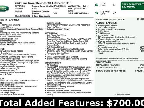 Used 2022 Land Rover Defender 90 X-Dynamic HSE image 3