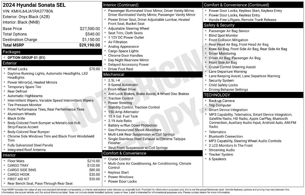 Certified 2024 Hyundai Sonata SEL FWD image 7