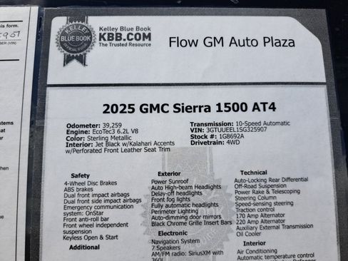 Used 2025 GMC Sierra 1500 AT4 w/ AT4 Premium Package AWD/4WD image 35