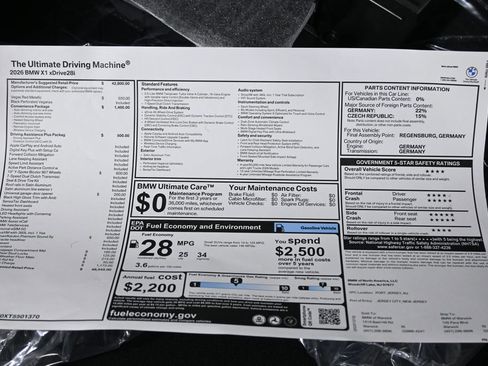 New 2026 BMW X1 xDrive28i w/ Convenience Package image 38