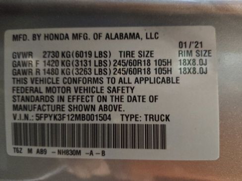 Used 2021 Honda Ridgeline Sport image 33