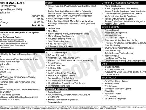 Certified 2025 INFINITI QX60 Luxe image 9