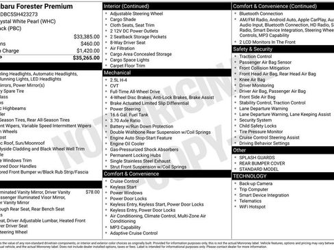 Certified 2025 Subaru Forester Premium AWD/4WD image 34