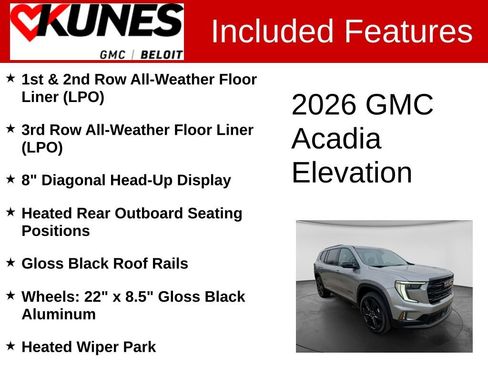 New 2026 GMC Acadia Elevation w/ Black Edition AWD/4WD image 3