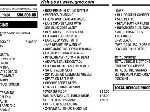 Certified 2021 GMC Sierra 1500 SLT w/ SLT Premium Plus Package AWD/4WD image 2