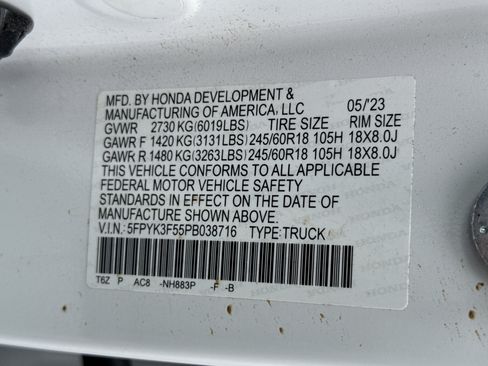 Certified 2023 Honda Ridgeline RTL image 43