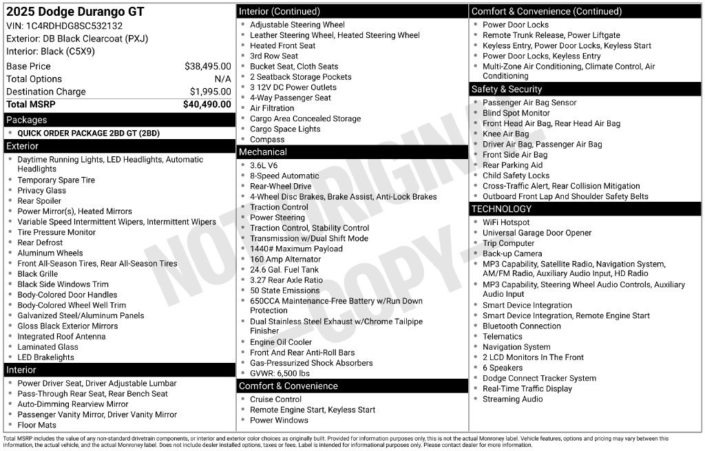 Used 2025 Dodge Durango GT RWD image 18
