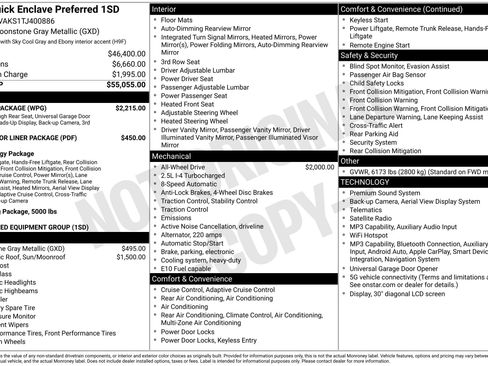 New 2026 Buick Enclave Preferred w/ Power Package AWD/4WD image 47