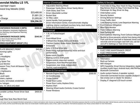 Used 2022 Chevrolet Malibu LS w/ Driver Confidence Package II FWD image 17
