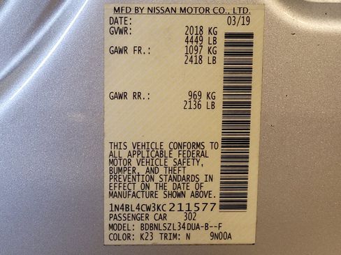 Used 2019 Nissan Altima 2.5 SR AWD/4WD image 33
