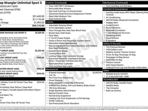 Used 2018 Jeep Wrangler Unlimited Sport S image 2