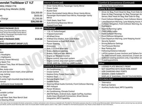 Used 2023 Chevrolet TrailBlazer LT w/ Convenience Package AWD/4WD image 2