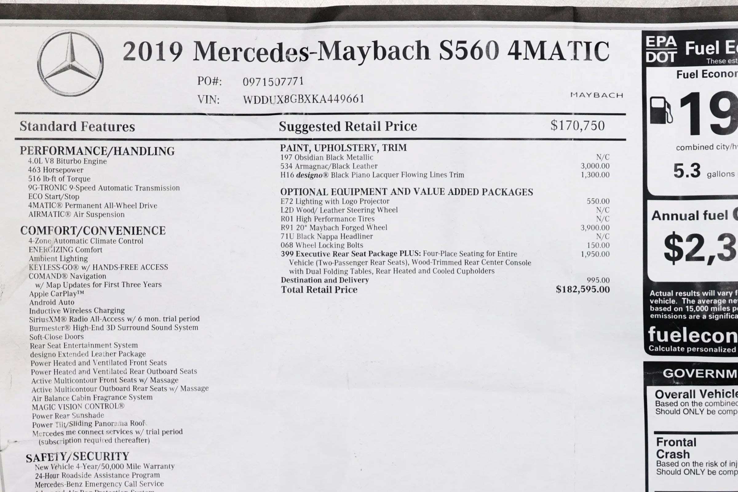 Used 2019 Mercedes-Benz Maybach S 560 4MATIC image 7