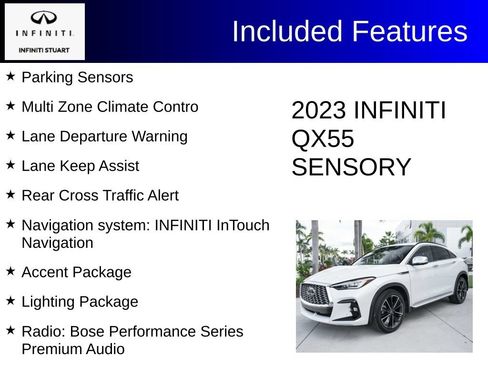 Used 2023 INFINITI QX55 Sensory w/ Lighting Package AWD/4WD image 3