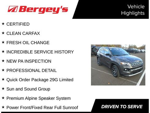 Certified 2024 Jeep Compass Limited w/ Sun and Sound Group image 5