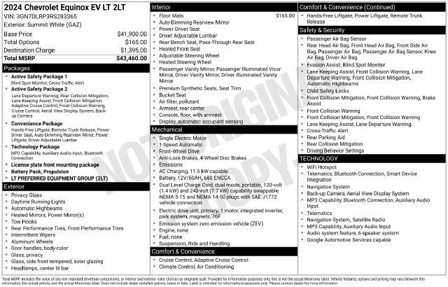 Certified 2024 Chevrolet Equinox EV LT FWD image 15
