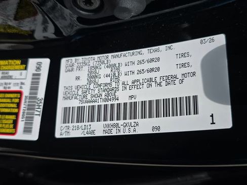 Used 2026 Toyota Sequoia Limited RWD image 37