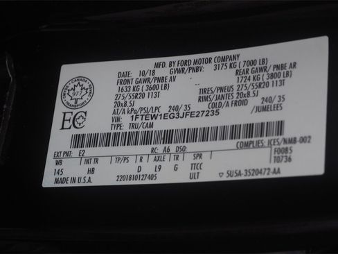 Used 2018 Ford F150 Lariat w/ Equipment Group 502A Luxury image 28