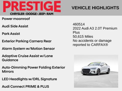 Used 2022 Audi A3 2.0T Premium Plus w/ Premium Plus Package AWD/4WD image 4