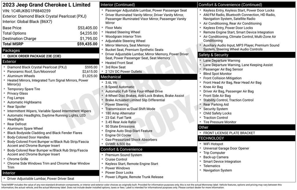 Used 2023 Jeep Grand Cherokee L Limited AWD/4WD image 43
