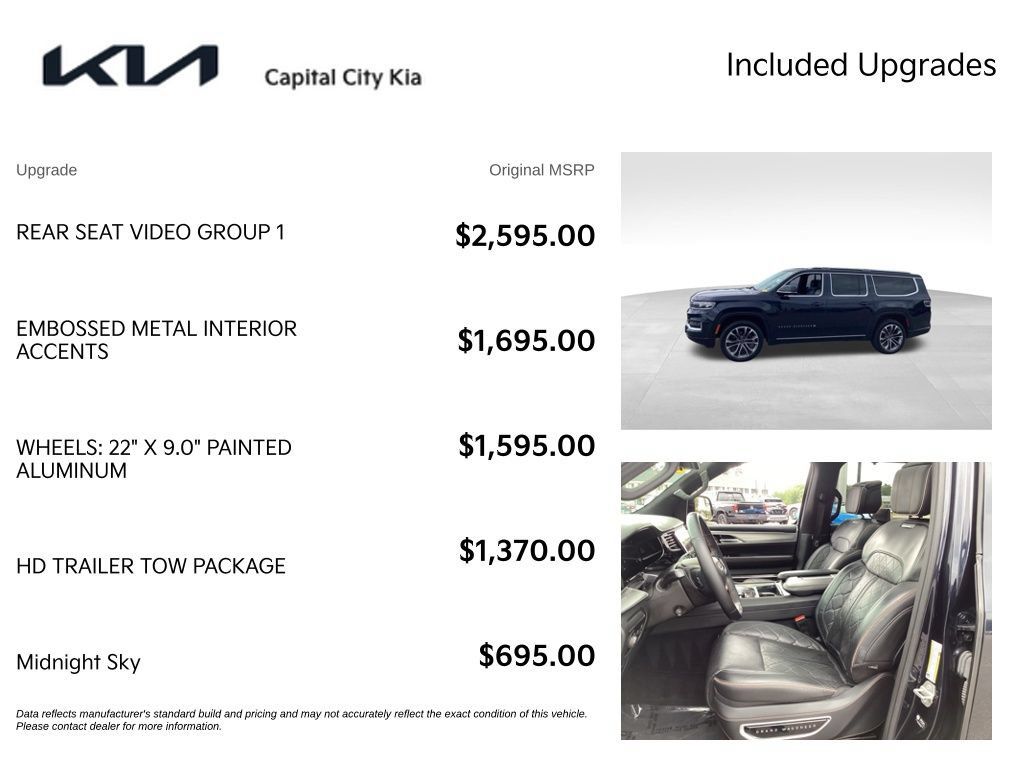 Used 2023 Jeep Grand Wagoneer L Series III w/ Rear Seat Video Group 1 AWD/4WD image 4