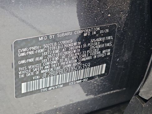 Certified 2026 Subaru Outback Premium AWD/4WD image 43