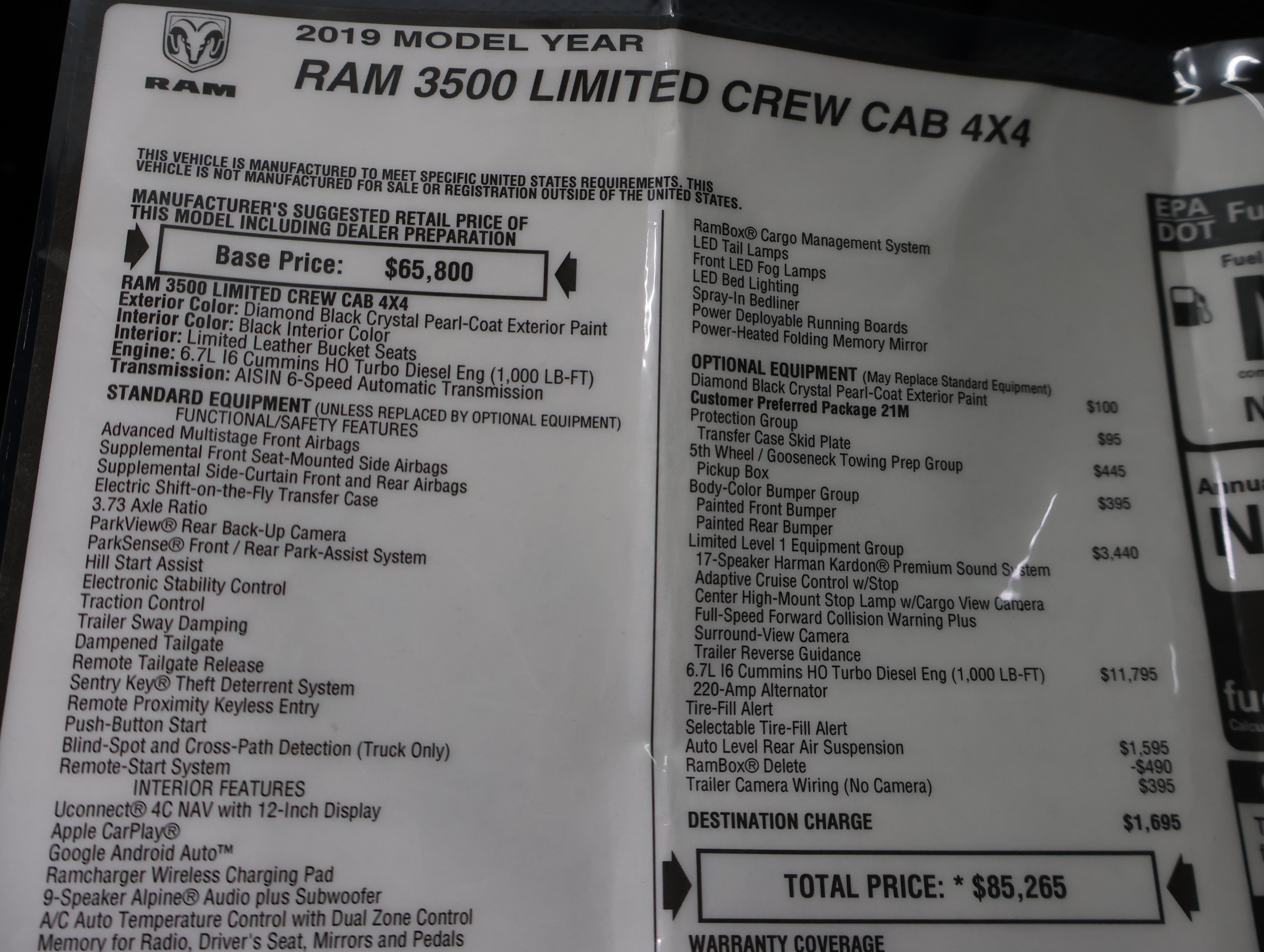 Used 2019 RAM 3500 Limited AWD/4WD image 62