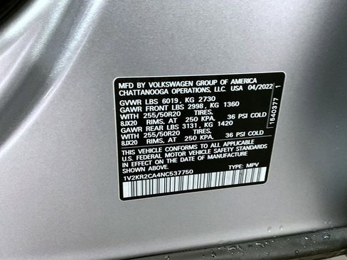 Used 2022 Volkswagen Atlas SE image 27