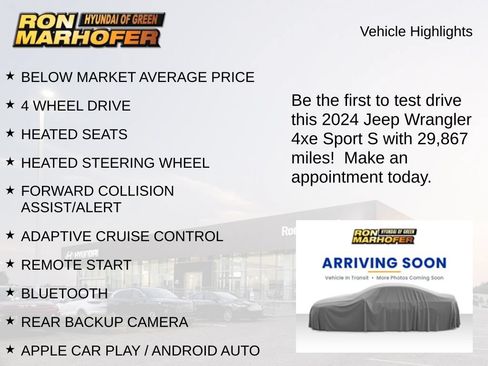 Used 2024 Jeep Wrangler Unlimited w/ Convenience Group AWD/4WD image 2