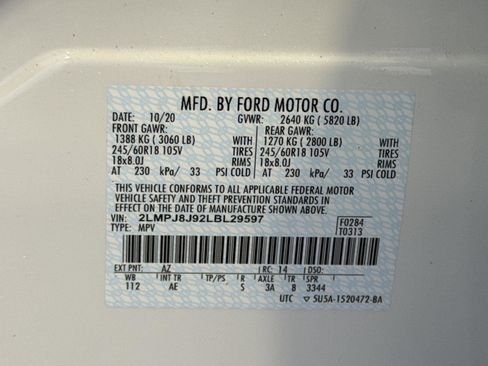 Used 2020 Lincoln Nautilus Premier w/ Equipment Group 101A image 25