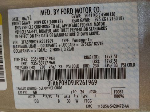 Used 2018 Ford Fusion SE w/ Fusion SE Technology Package FWD image 33