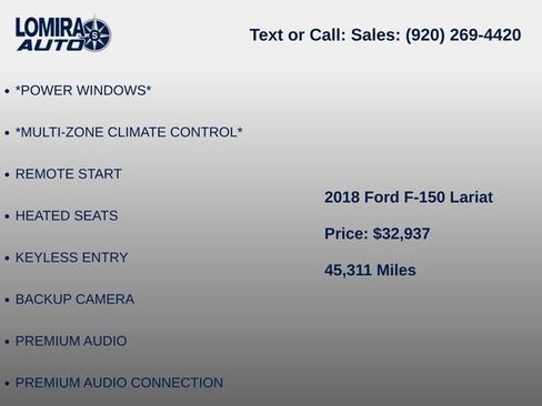 Used 2018 Ford F150 Lariat AWD/4WD image 8