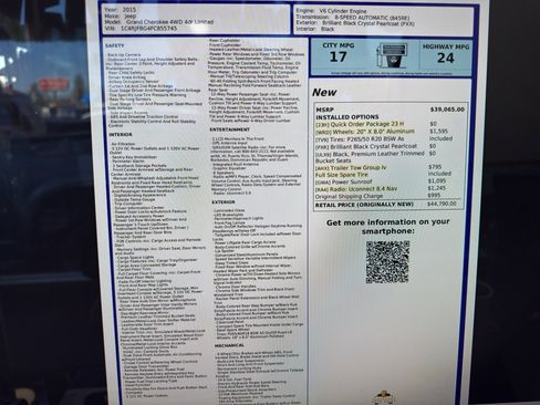 Used 2015 Jeep Grand Cherokee Limited w/ Trailer Tow Group IV image 18