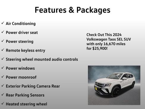 Used 2024 Volkswagen Taos SEL AWD/4WD image 8