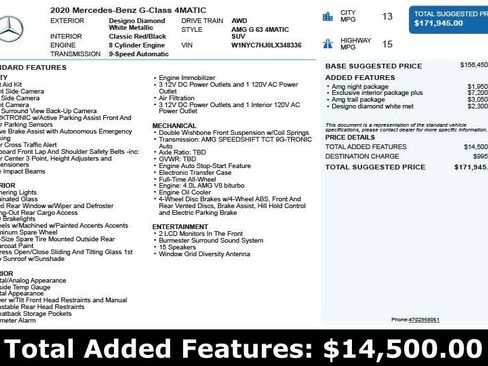 Used 2020 Mercedes-Benz G 63 AMG 4MATIC image 3