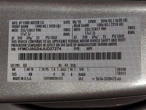 Used 2018 Ford Escape SE FWD image 33
