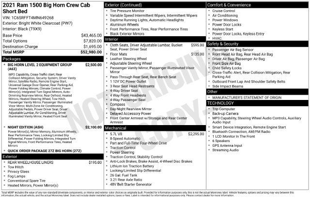 Certified 2021 RAM 1500 Big Horn AWD/4WD image 4