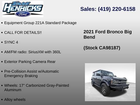 Used 2021 Ford Bronco Big Bend AWD/4WD image 12