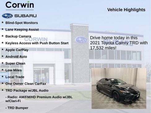 Used 2021 Toyota Camry TRD w/ TRD Package w/JBL Audio FWD image 6