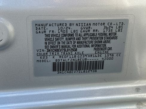 Certified 2025 Nissan Versa SV FWD image 27