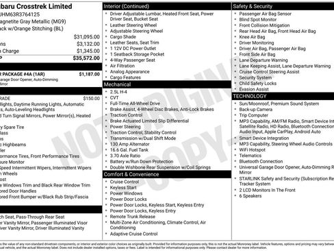 Certified 2024 Subaru Crosstrek 2.5i Limited w/ Popular Package #4A AWD/4WD image 35