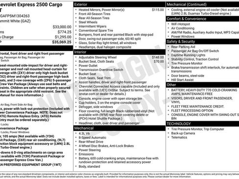 Used 2021 Chevrolet Express 2500 RWD image 16