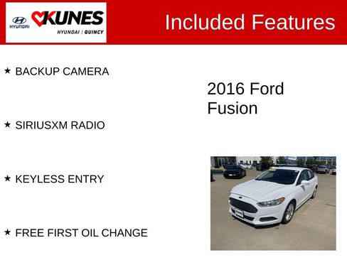 Used 2016 Ford Fusion SE FWD image 2