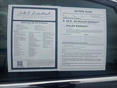 Used 2016 Audi A6 2.0T Premium w/ Technology Package AWD/4WD image 15