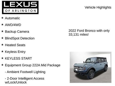 Used 2022 Ford Bronco Big Bend AWD/4WD image 8