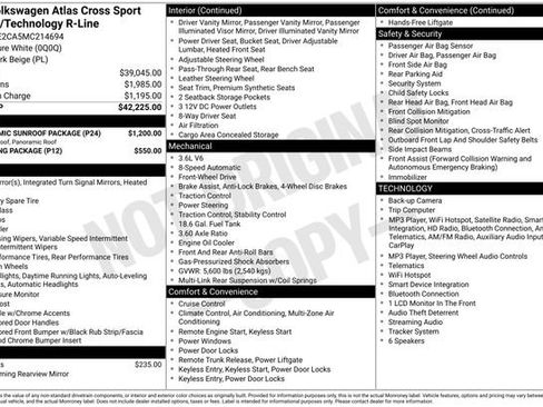 Used 2021 Volkswagen Atlas Cross Sport SE w/ Panoramic Sunroof Package FWD image 7