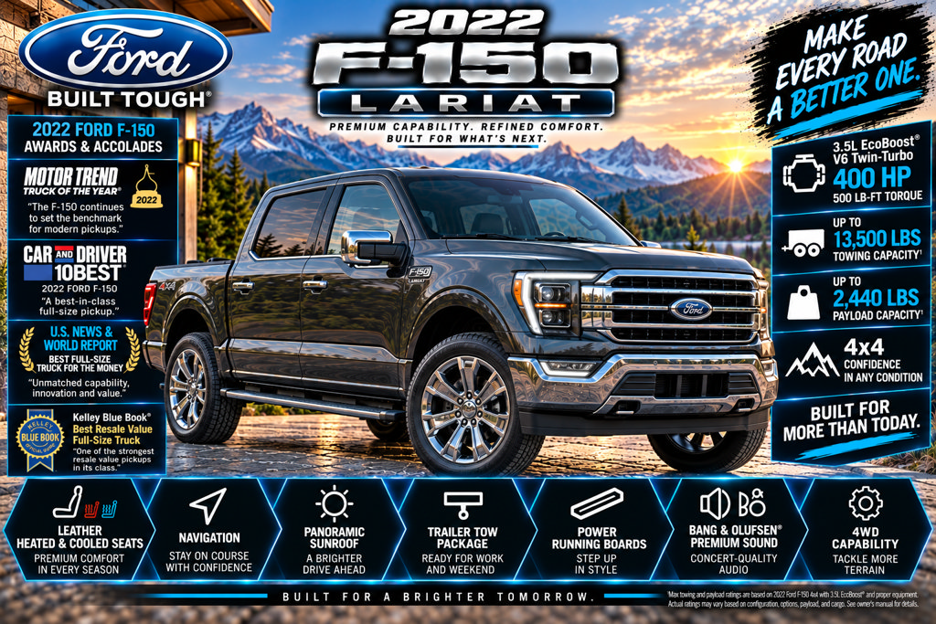 Used 2022 Ford F150 Lariat AWD/4WD image 2